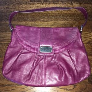 Alfani purple/maroon leather purse/shoulder bag